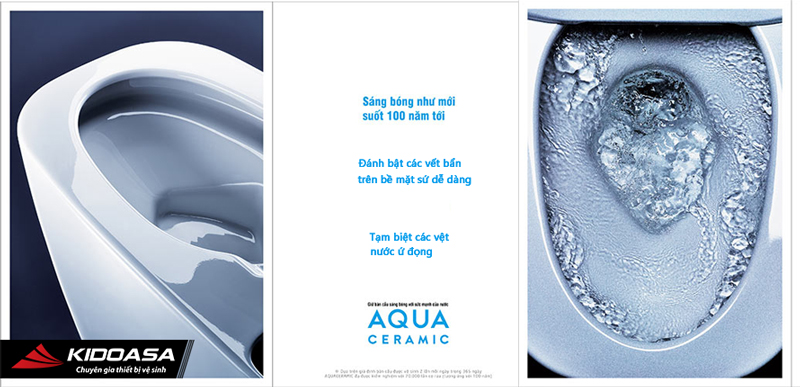 Công nghệ aqua ceramic bồn cầu 2 khối AC-907vn