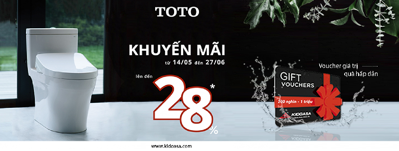 TOTO Kidoasa khuyến mãi hè đến 28%++