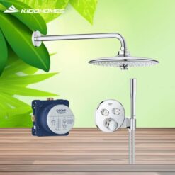 Bộ sen âm tường ổn nhiệt SmartControl với bát sen Euphoria 260 GROHE 34744000