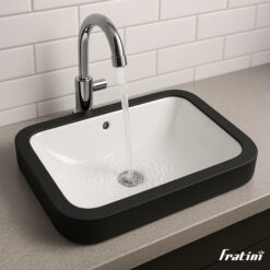 Chậu rửa mặt đặt âm bàn Fratini Milano 39020407 dáng vuông