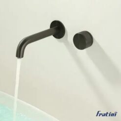 Vòi âm tường nóng lạnh điều chỉnh núm xoay Fratini Venice Black model 39041602BK