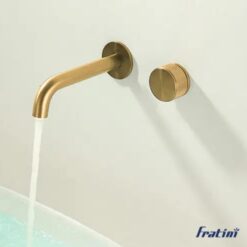 Vòi âm tường nóng lạnh điều chỉnh núm xoay Fratini Venice Gold model 39041613GL