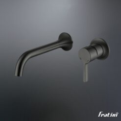 Vòi âm tường nóng lạnh Fratini Milano Black model 39041615BK