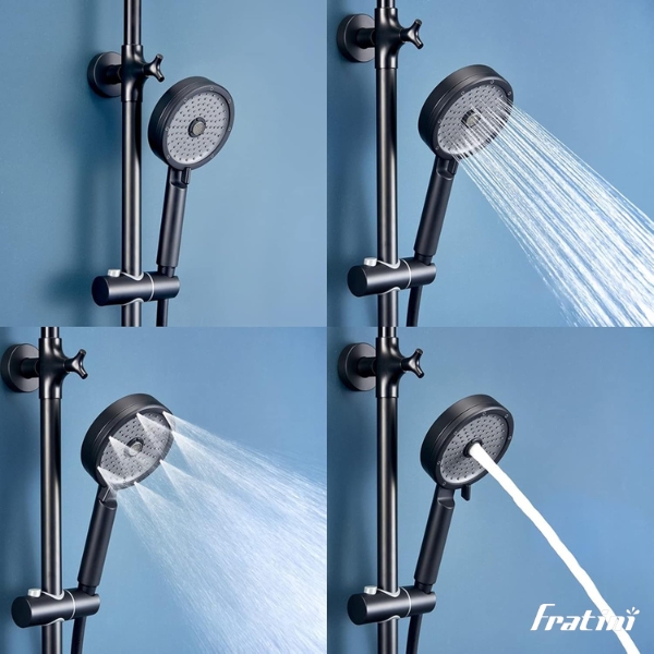 Sen cây tắm nhiệt độ Fratini Nevada Black model 39050330BK - Ảnh 3