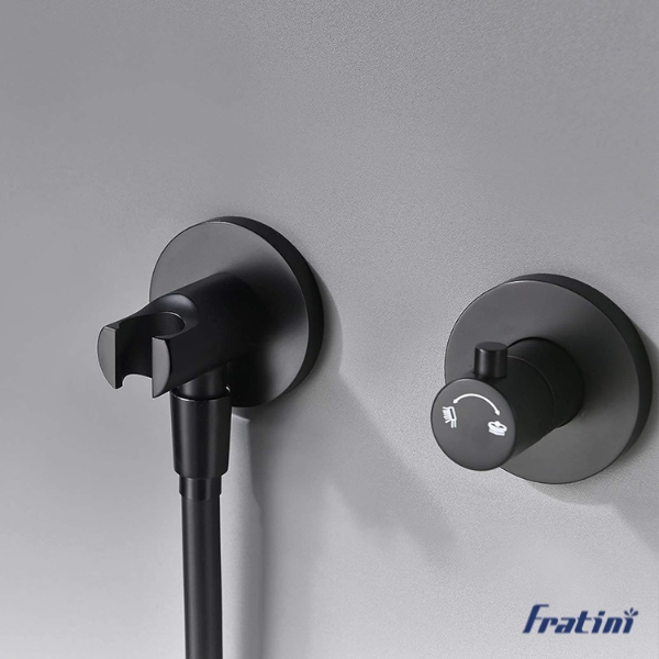 Sen cây tắm âm tường nhiệt độ Fratini Milano Black model 39050626BK - Ảnh 2