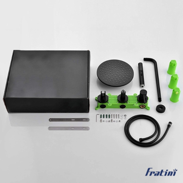 Sen cây tắm âm tường nhiệt độ Fratini Milano Black model 39050626BK - Ảnh 7