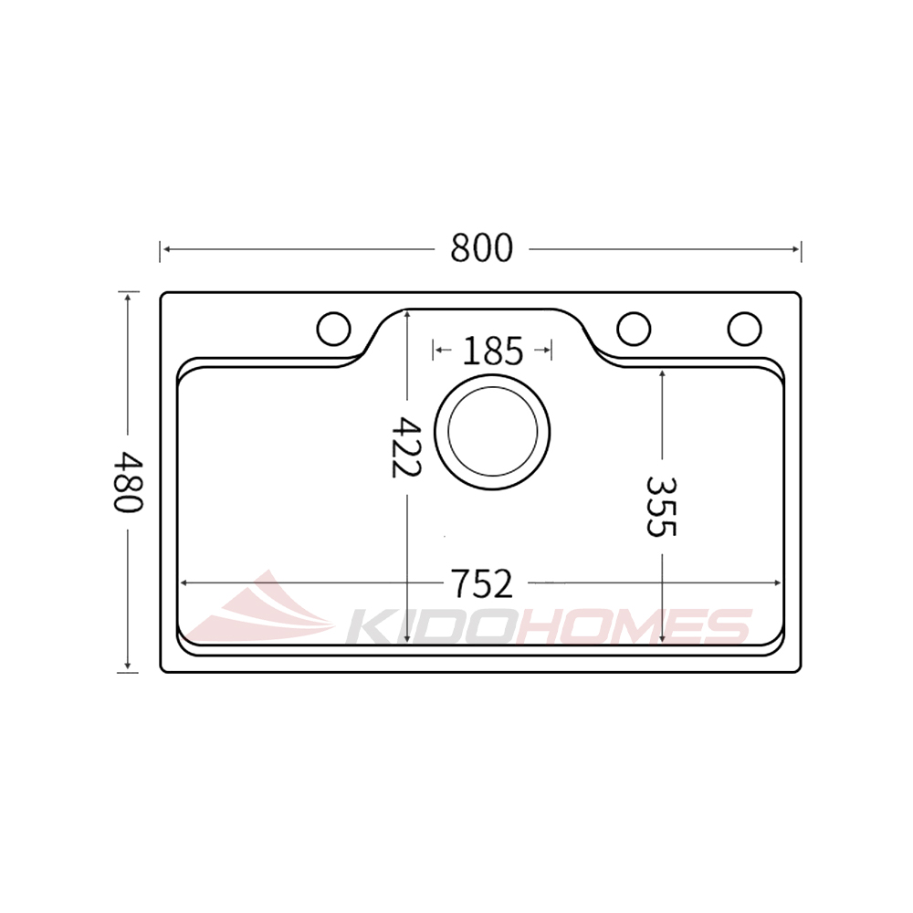 Chậu rửa bát Fratini Sorrento 1 hố model 390901018048 - Ảnh 6