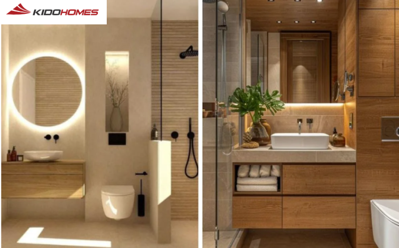 Thiết kế không gian phòng tắm lưu trữ khoa học và linh hoạt