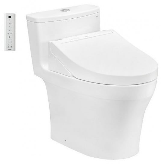 Bồn cầu 1 khối nắp điện tử TOTO washlet MS885CDW15#XW