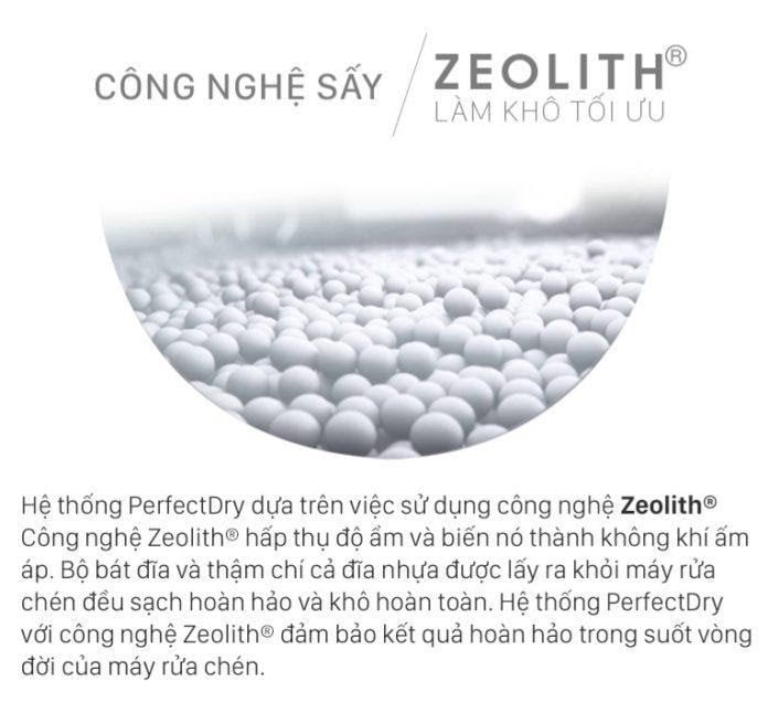 Công nghệ sấy khô tối ưu zeolith trên máy rửa bát Bosch serie 6