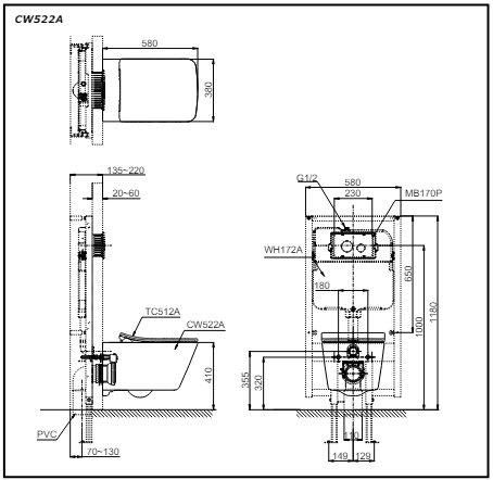 CW522A/WH172A/TC512A/MB171M#SS