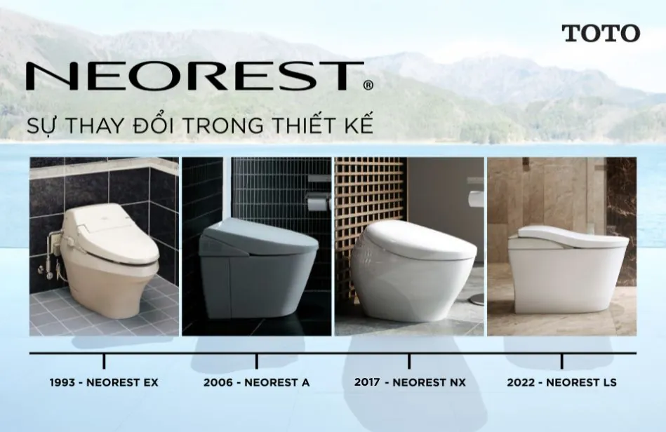 Thay đổi thiết kế của Neorest Thay đổi thiết kế của Neorest