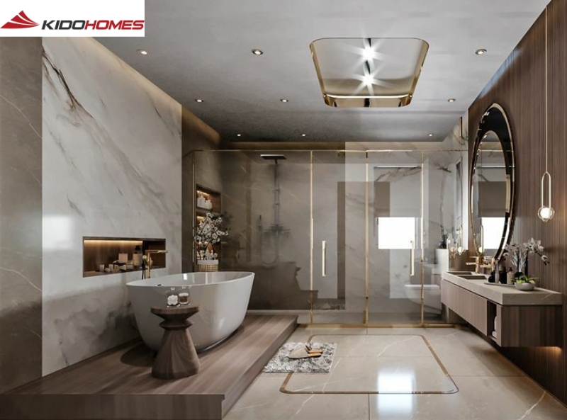 Phong cách thiết kế phòng tắm tân cổ điển cho Noble Crystal