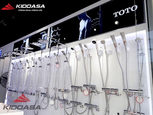 Showroom Kidoasa trưng bày sen tắm mới nhất của các thương hiệu hàng đầu thế giới