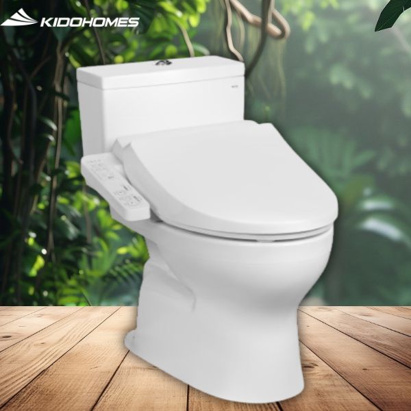 BỒN CẦU 2 KHỐI NẮP RỬA ĐIỆN TỬ CS302DW18#W