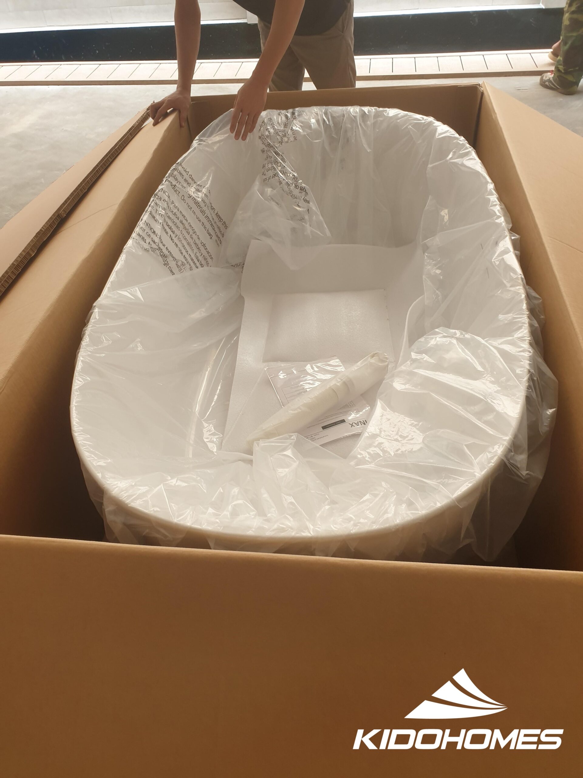 Giao hàng thiết bị phòng tắm anh Sơn Bắc Giang