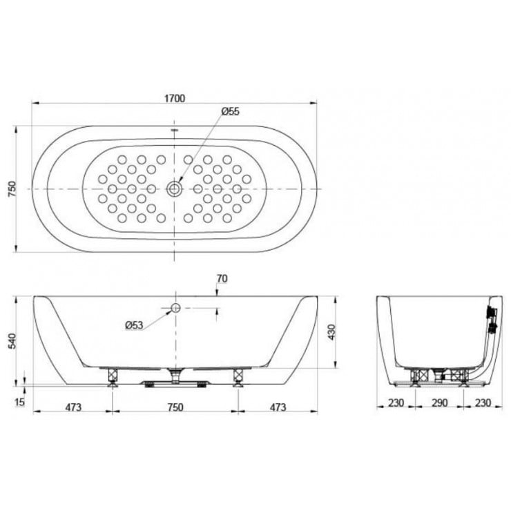 Bồn Tắm TOTO PAY1717CPTNE - Ảnh 2