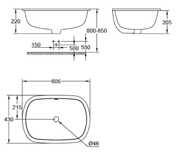 Chậu lavabo âm bàn Grohe 39125001