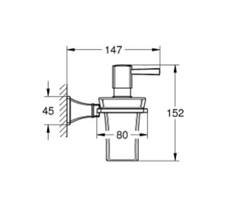 Bản vẽ kĩ thuật của Hộp đựng xà phòng Grohe 40627IG0