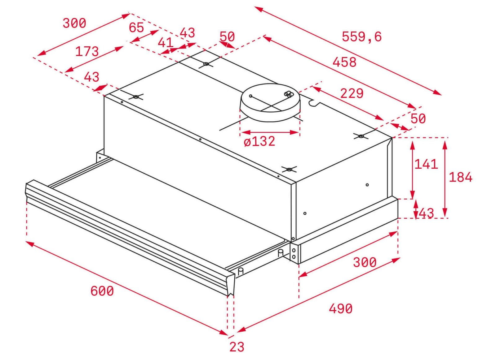 Bản vẽ kĩ thuật Máy Hút Mùi TEKA CNL 6415