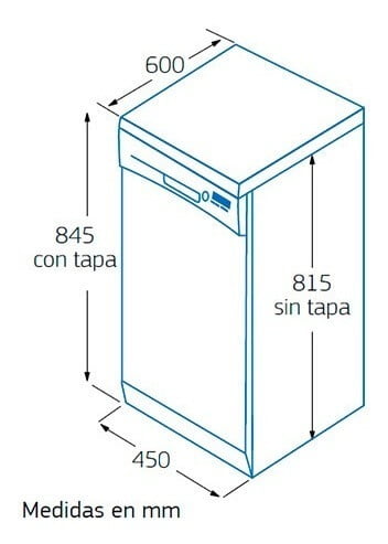 Bản vẽ kỹ thuật của máy rửa bát độc lập BOSCH SPS25CI05E