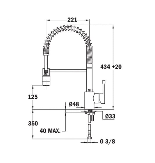 Vòi rửa bát TEKA Sink faucet ARK 937 - Ảnh 2