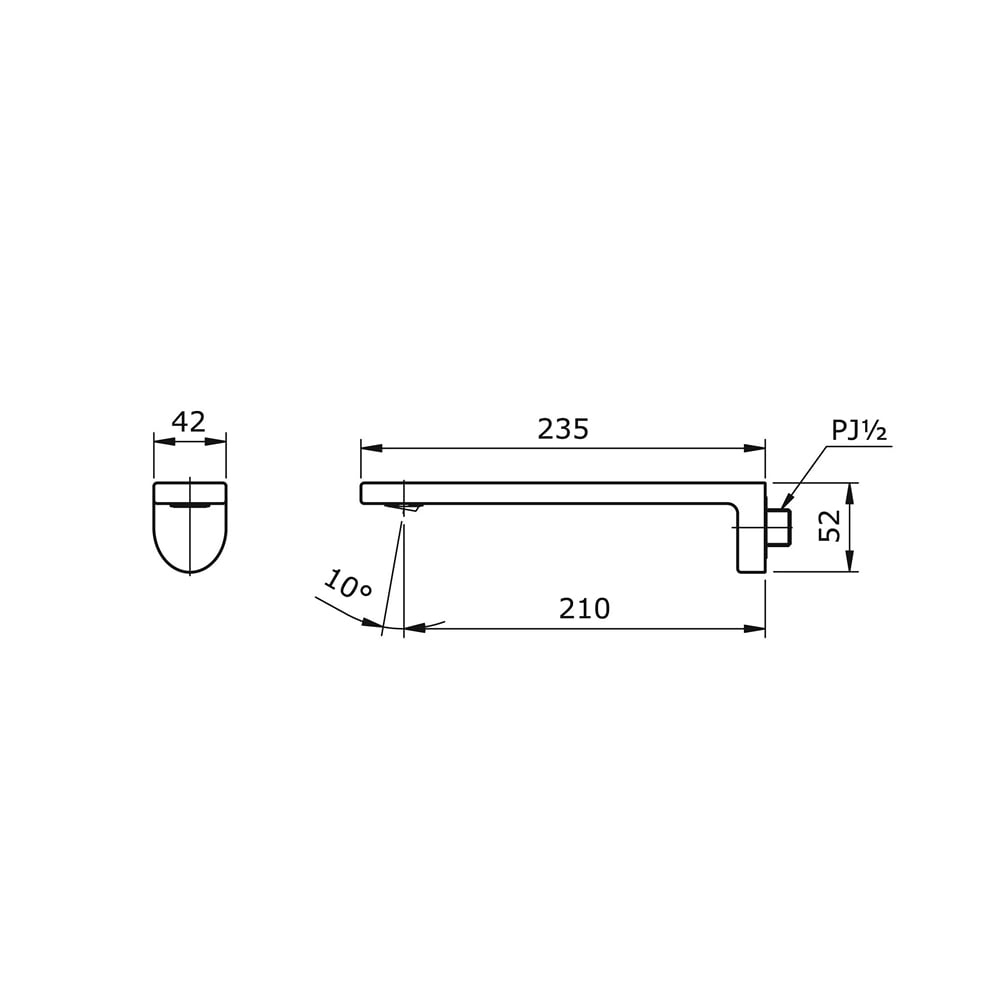 Bản vẽ kĩ thuật của Vòi xả bồn tắm TOTO TX441SQ