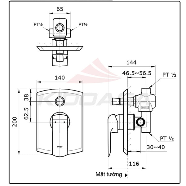 Bản vẽ kỹ thuật bồn tắm TOTO TX491S/TX442SK/DB128CFN