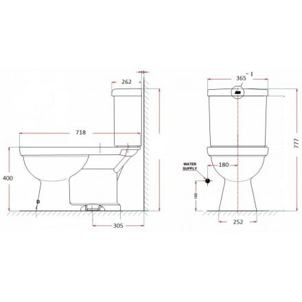 Bản vẽ kỹ thuật bồn cầu american standard VF-2714S