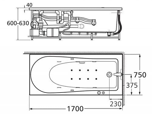 ban ve ky thuat bon tam american standard 70092100 WT 1