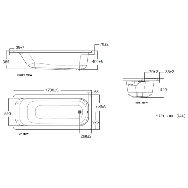 ban ve ky thuat bon tam american standard B70270 6DACT