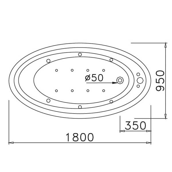 Bản vẽ kỹ thuật bồn tắm Caesar AT6480