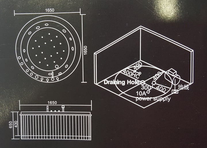 Bản vẽ kỹ thuật của bồn tắm Govern SPA 8810