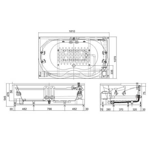 Bản vẽ kỹ thuật bồn tắm INAX MSBV-1800N