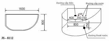 Bản vẽ kỹ thuật bồn tắm Govern JS 8112