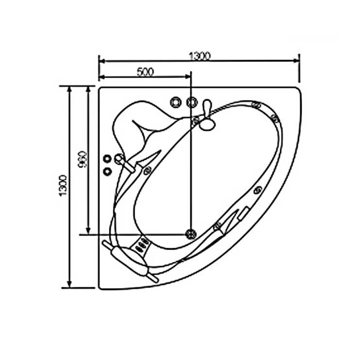 Bản vẽ kỹ thuật bồn tắm Nofer NG-5503P