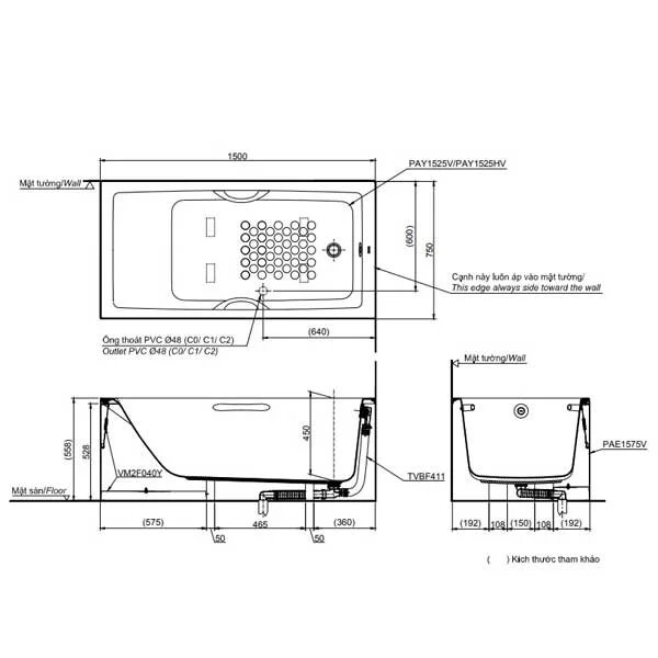 ban ve ky thuat bon tam toto pay1525hvc w tvbf411