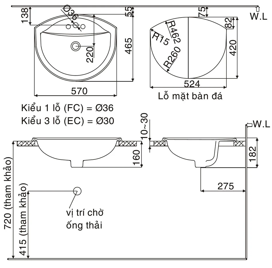 ban ve ky thuat chau rua mat inax L 2396V