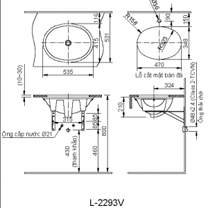Chậu rửa mặt INAX AL-2293V - Ảnh 2