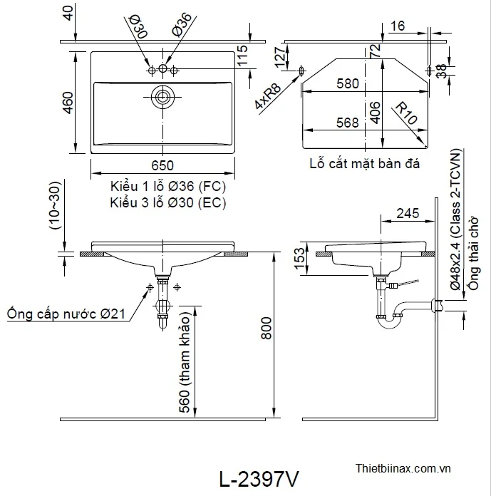 ban ve ky thuat chau rua mat inax al2397v