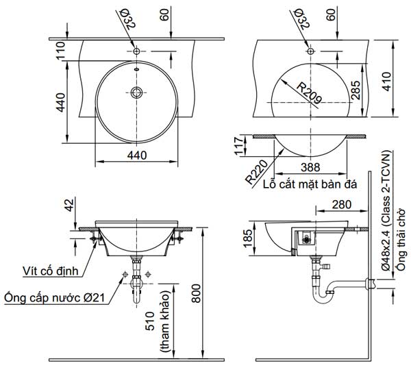 Chậu rửa mặt INAX AL-333V - Ảnh 2