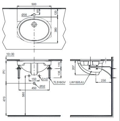 ban-ve-ky-thuat-chau-rua-mat-toto-lw1505v-tl516gv