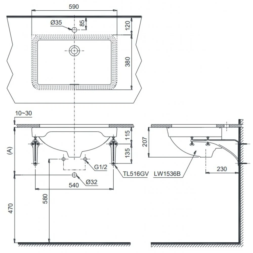 ban-ve-ky-thuat-chau-rua-mat-toto-lw1536v-tl516gv