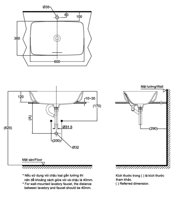 Chậu rửa mặt TOTO PJS06WE#MW - Đặt bàn - Ảnh 2