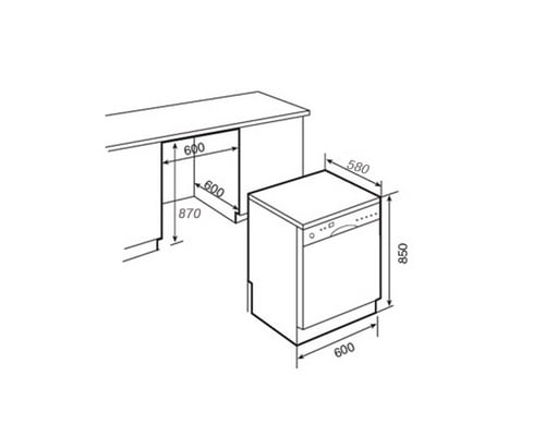 Máy rửa bát Brandt DFH13117X - Ảnh 2