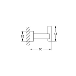 Móc áo GROHE Essentials Cube 40511001 - Ảnh 5
