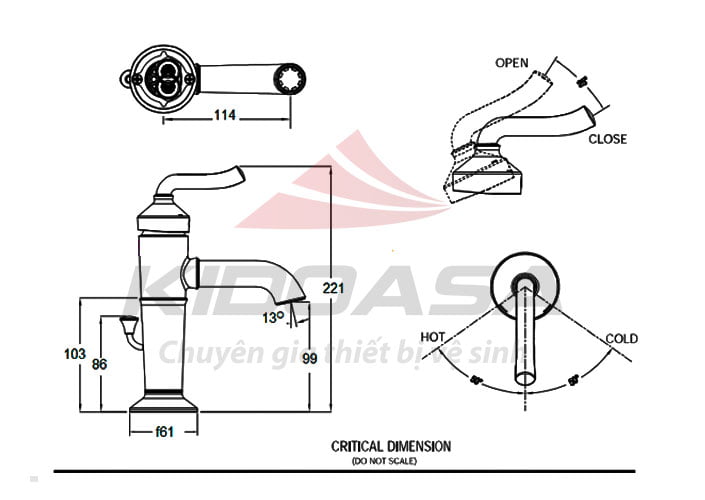Vòi chậu rửa mặt Moen 16121 - Ảnh 2
