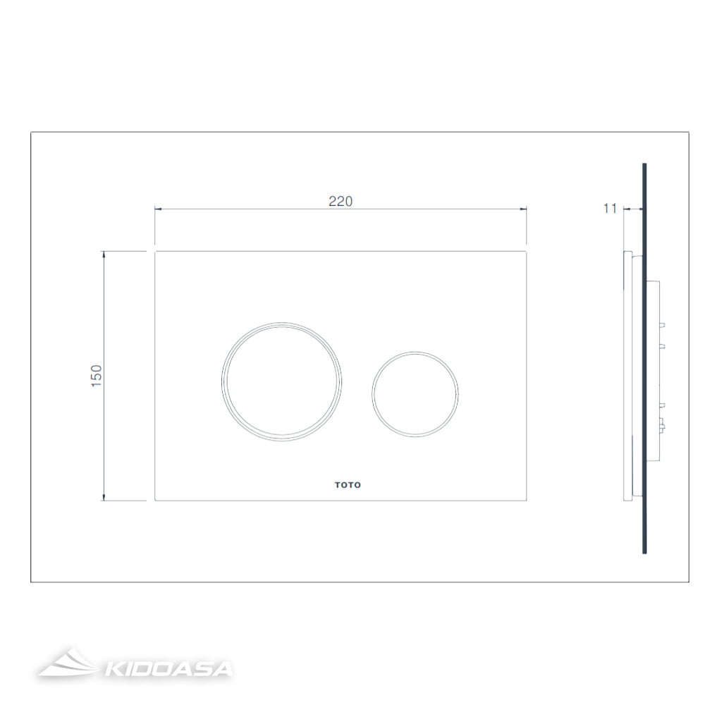 Nắp đậy nút nhấn xả TOTO MB005DG - Ảnh 2