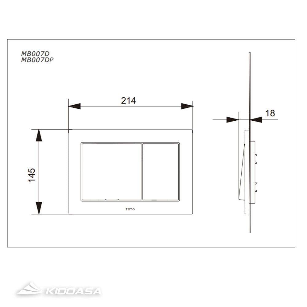 Nắp đậy nút nhấn xả TOTO MB007DP - Ảnh 2