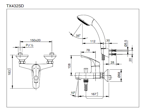Sen tắm TOTO TX432SDN - Ảnh 2